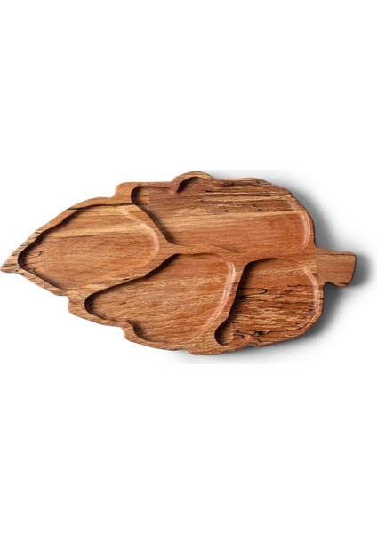 Leaf 4 Bölmeli Ahşap Kayın Ağacı Çerezlik fiyatları