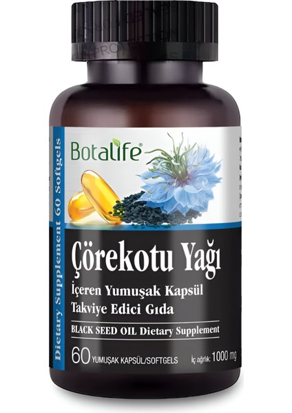 Çörekotu Yağı Kapsülü 1000MG 60 Softjel