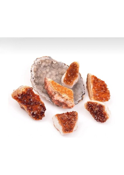 Doğal Sitrin Taşı Ham Parça Kütle