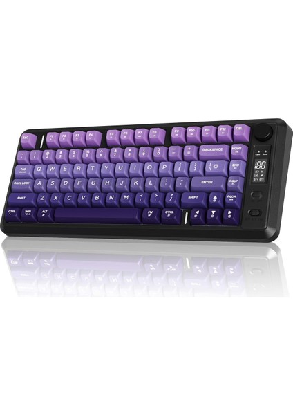 M75 Kablosuz Bt+2.4ghz OLED Tft Ekranlı Membran Reinbow Aydınlatmalı Gaming Oyuncu Klavye