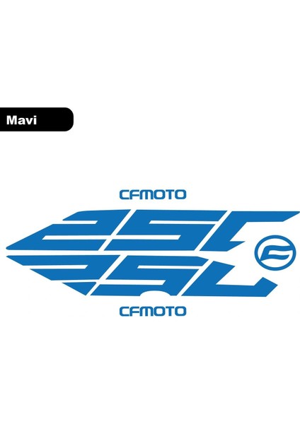 Cf Moto NK250 Arka Kuyruk Altı 250 Sticker Etiket Mavi fırsatları