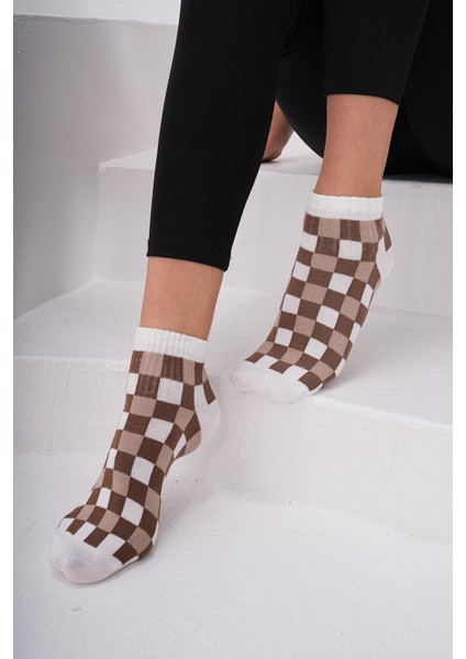 Damalı (Dikişsiz) Pamuklu Nefes Alabilen Terletmez Kadın Çorap'ı fırsatları