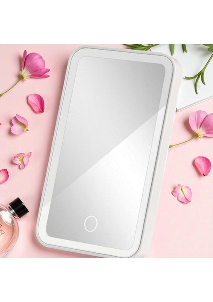Şarjlı Araç Güneşlik Makyaj Aynası | Dokunmatik LED Işıklı | 3 Mod + Ayarlanabilir Işık