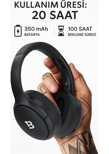 Beat Kablosuz Kulaküstü Kulaklık – Bluetooth Kulaklık 5.3, Katlanabilir, Mikrofonlu, Aux Girişli modelleri