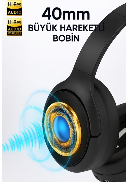 Beat Kablosuz Kulaküstü Kulaklık – Bluetooth Kulaklık 5.3, Katlanabilir, Mikrofonlu, Aux Girişli fırsatları