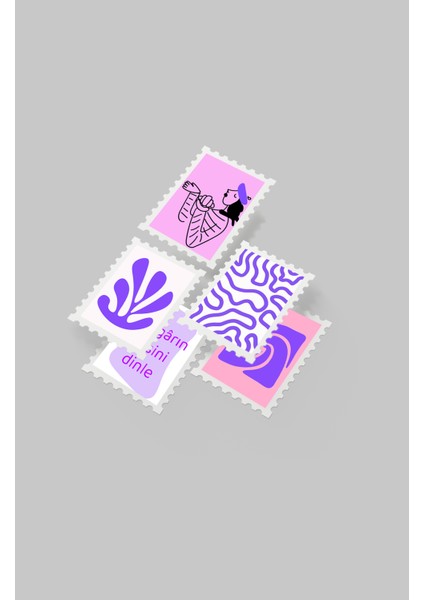 Renkli Pul Sticker Seti 20'li - Bullet Journal Ajanda Scrapbook modelleri