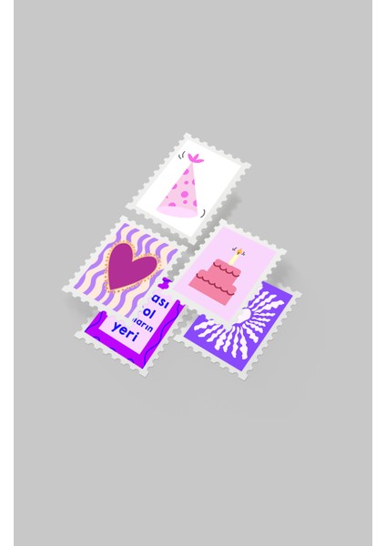 Renkli Pul Sticker Seti 20'li - Bullet Journal Ajanda Scrapbook fırsatları