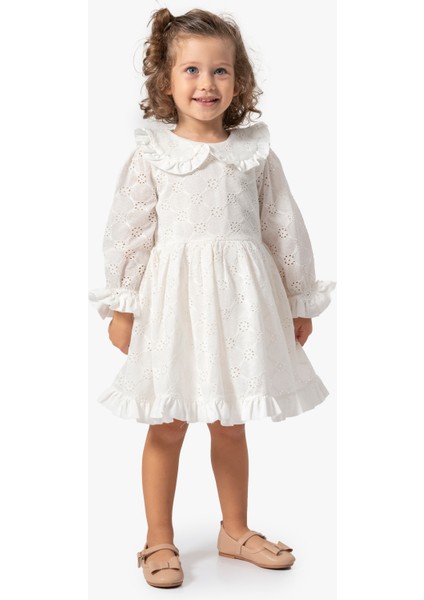 Kız Bebek Elbise Kız Çocuk Elbise Doğum Günü Parti Düğün Uzun Kollu Astarlı Pamuk Elbise modelleri