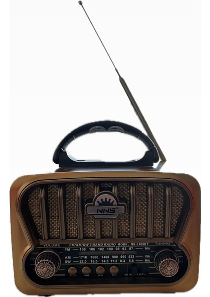 Kahverengi Büyük Boy Nostaljik Radyo, Bt/usb/fm, Şık ve Kullanışlı Tasarım indirimleri