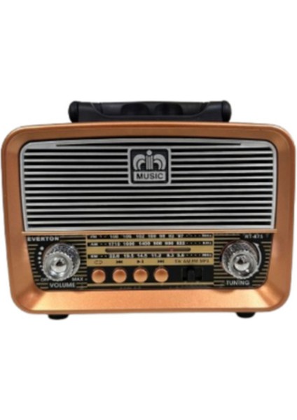 Kahverengi Nostalji Bluetooth Radyo, Usb/sd/fm, Müzik Kutusu, Retro Tasarım fiyatları