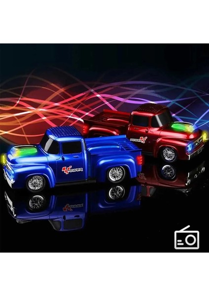 Mavi Taşınabilir Kablosuz Bluetooth Hoparlör, Nostaljik Müzik Çalar, Usb/sd/fm Özellikli