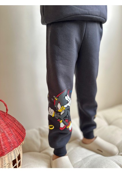 Shadow Baskılı Şardonlu 3 Iplik Sweatshirt-Eşofman Altı Kışlık Erkek Çocuk Takım fiyatları