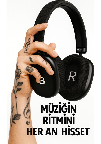 Wave Kablosuz Kulaküstü Kulaklık – Bluetooth Kulaklık 5.3, Katlanabilir, Mikrofonlu, Aux Girişli fiyatları