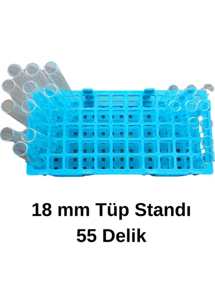 Deney Tüpü Standı 18 mm 55 Delikli Test Tüpü Portüp Laboratuvara Uygun fırsatları