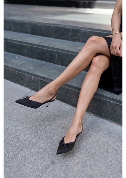 Babes Kadın Leopar Saten Özel Ökçe Topuklu Ayakkabi modelleri