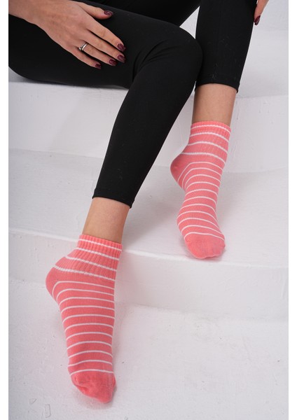 Çemberli ( Dikişsiz) %100 Pamuk Nefes Alabilen Terletmez Kadın Çorabı, Patik Çorap