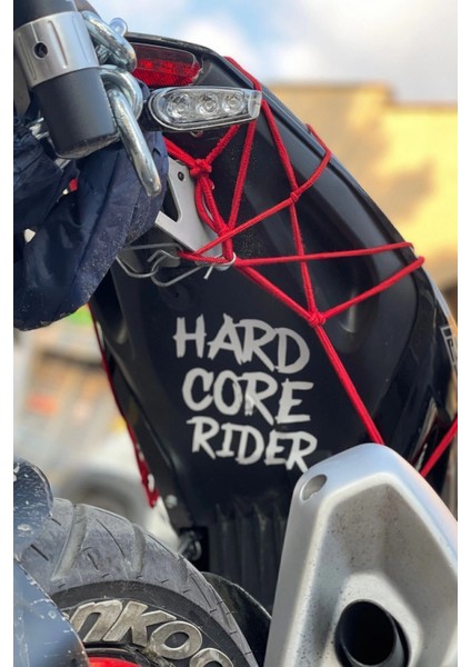 Motor Için Dekoratif Sticker Hard Core Rider Beyaz (1 Adet) indirimleri