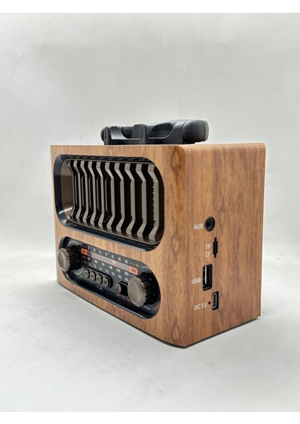 Nostaljik Radyo Müzik Kutusu, Bluetooth, Usb, Sd Kart, Aux, Garantili, Bej Renkli fiyatları