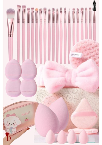 Süper Boyutlu 15 Parça Makyaj Süngeri & 20'li Profesyonel Makyaj Fırçası Mega Seti