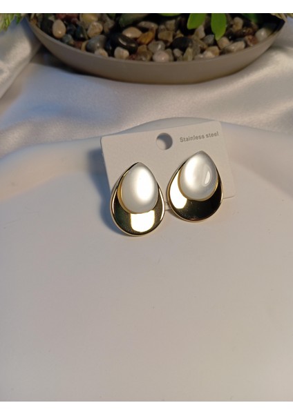 Opal Taşlı Çelik Küpe fiyatları