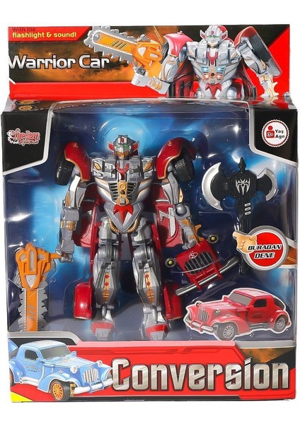 HW-668-1-2 Işıklı Dönüşebilen Robot Araba -Vardem fırsatları