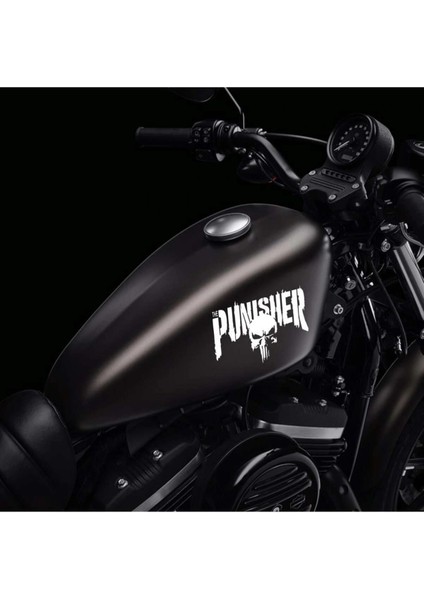 Punisher Ön Cam Sticker Motorsiklet Beyaz Sticker fiyatları
