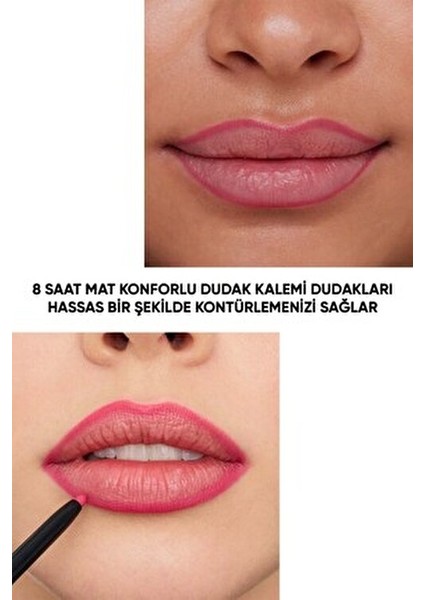 8h Matte Comfort Lipliner 05 Pink Blush Pürüzsüz Sürüm ile 8 Saat Kalıcı 1 Adet fırsatları