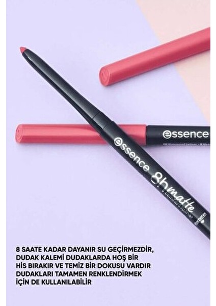 8h Matte Comfort Lipliner 05 Pink Blush Pürüzsüz Sürüm ile 8 Saat Kalıcı 1 Adet indirimleri