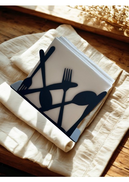 Ikizler Modern Peçetelik Siyah | Peçete Düzenleyici