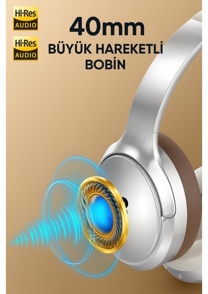 Beat Kablosuz Kulaküstü Kulaklık – Bluetooth Kulaklık 5.3, Katlanabilir, Mikrofonlu, Aux Girişli fırsatları