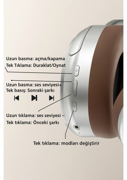 Beat Kablosuz Kulaküstü Kulaklık – Bluetooth Kulaklık 5.3, Katlanabilir, Mikrofonlu, Aux Girişli