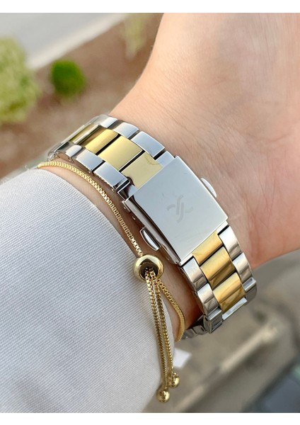 Altın Gümüş Renk Kadın Kol Saati ve Bileklik fırsatları