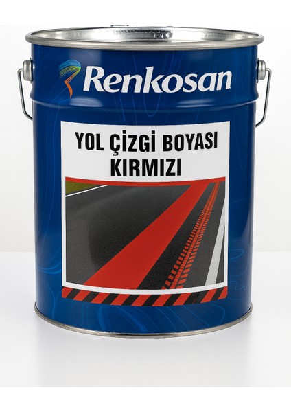 Yol Çizgi Boyası – Kırmızı 20 KG | Asfalt, Beton, Otopark ve Bordür Yüzeyleri Için Dayanıklı Uygulama