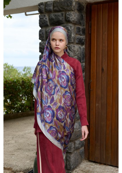 Winter Bloom Hint Ipek Şal 5014