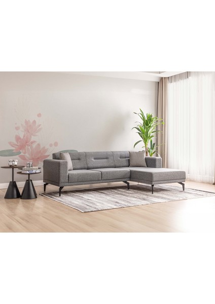Merlin Sağ Köşe Koltuk Eymen Gri