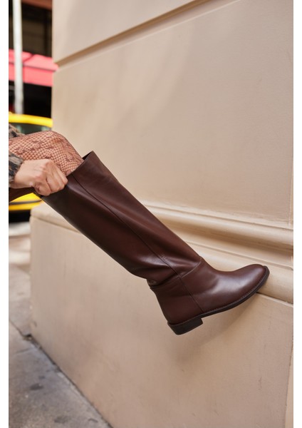 Lovell Kadın Kahve Süet Fermuarsiz Çizme fırsatları