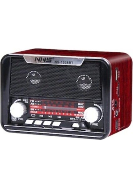 Kahverengi Nostaljik Radyo Bluetooth USB Aux Şarjlı Fm Radyo indirimleri