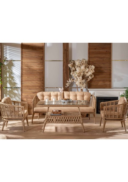 Eyfel Rattan Bahçe Takımı Cappuccino fiyatları