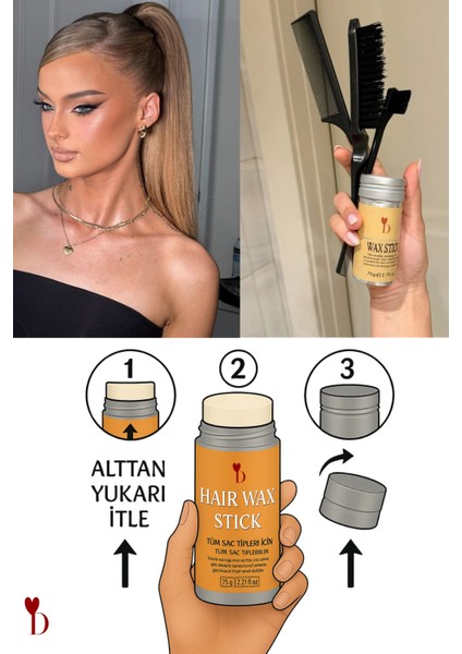 Hair Stick Wax 75GR & Saç Sabitleyici Topuz Fırçası fiyatları