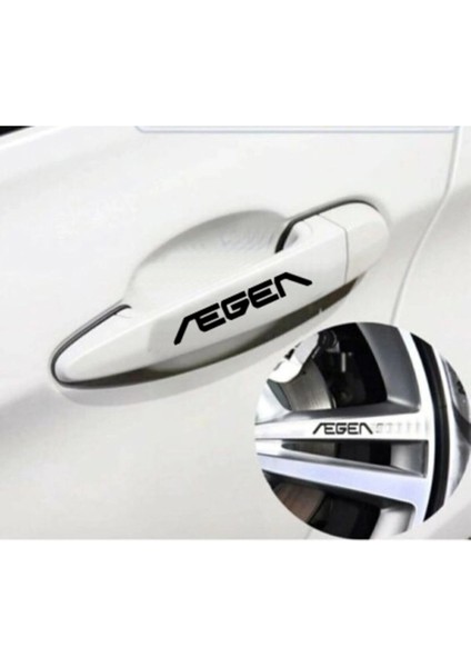 Fiat Egea Kapı Kolu ve Jant Sticker Siyah 10 Adet 10X1,5 cm Oto Sticker Ega