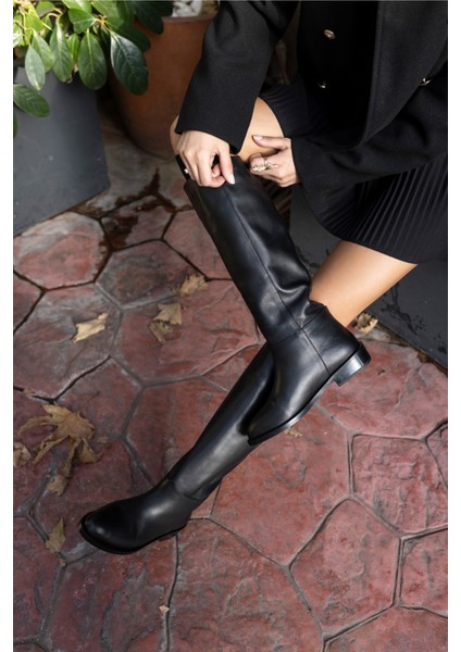 Lovell Kadın Kahve Süet Fermuarsiz Çizme