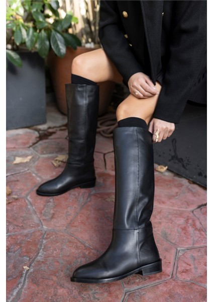 Lovell Kadın Kahve Süet Fermuarsiz Çizme