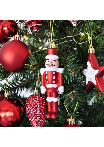 Yılbaşı Ağacı Kırmızı Renk Süsleme Seti Kırmızı Renk 24 Adet fiyatları