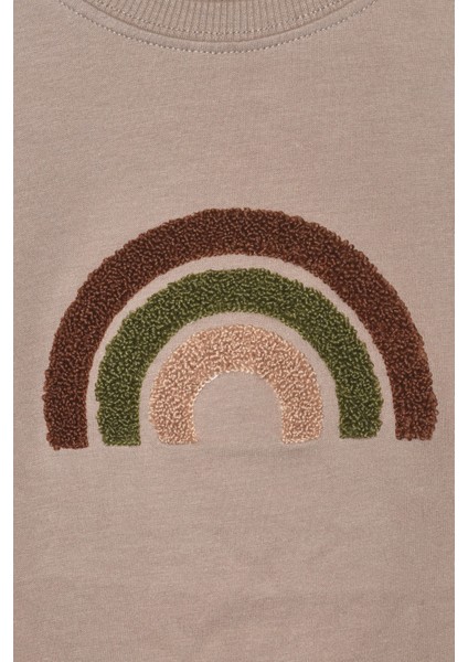 Erkek Çocuk %100 Pamuk Gökkuşağı Süzeneli Sweatshirt - 1021 fiyatları