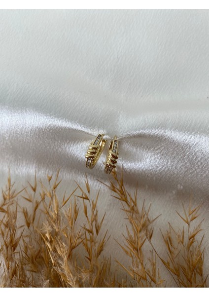 Sarmal Detay Halka Xupıng Çelik Küpe