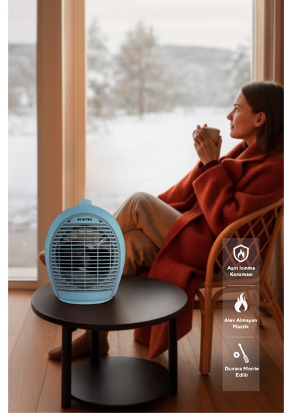 Fanlı Isıtıcı 2000 W LX-6331 Mavi