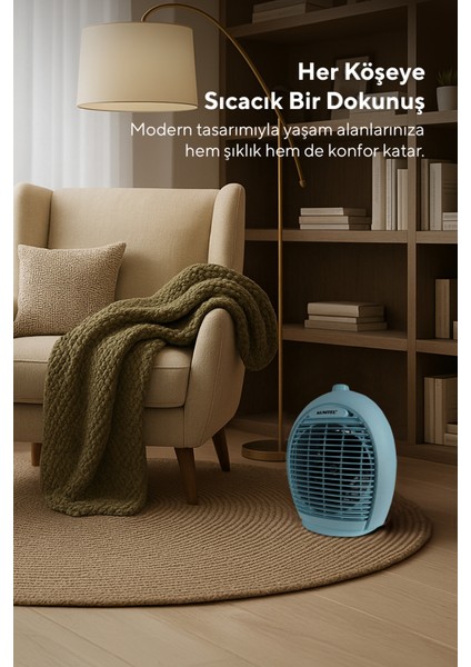 Fanlı Isıtıcı 2000 W LX-6331 Mavi