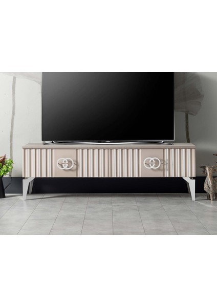 Safir Tv Sehpası Bej 140 cm