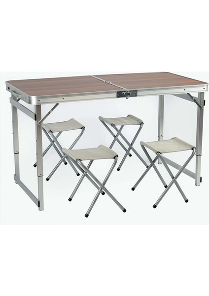 Tabureli Deluxe Katlanabilir Piknik Masası Seti