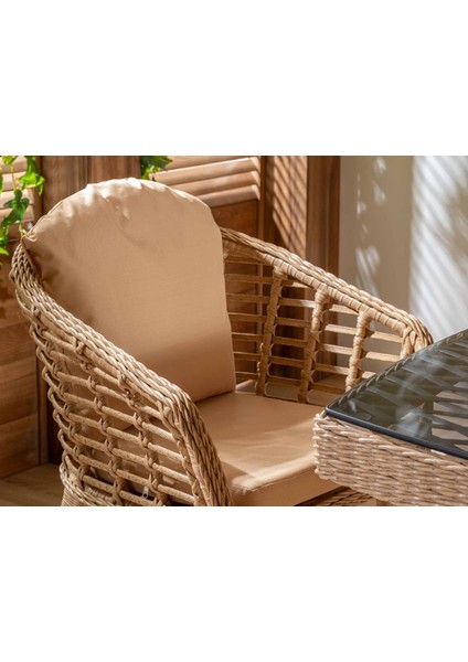 Eyfel Rattan Masa Takımı 4+1 Cappuccino modelleri